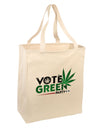 Vote Green Party - Marijuana Large Grocery Tote Bag-Grocery Tote-TooLoud-Natural-Large-Davson Sales