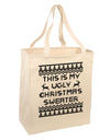 This Is My Ugly Christmas Sweater Large Grocery Tote Bag-Grocery Tote-TooLoud-Natural-Large-Davson Sales