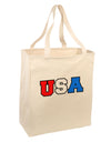 Collegiate USA Large Grocery Tote Bag-Grocery Tote-TooLoud-Natural-Large-Davson Sales