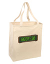 Beer 30 - Digital Clock Large Grocery Tote Bag by TooLoud-Grocery Tote-TooLoud-Natural-Large-Davson Sales