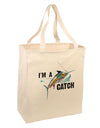 I'm A Catch Swordfish Large Grocery Tote Bag-Grocery Tote-TooLoud-Natural-Large-Davson Sales