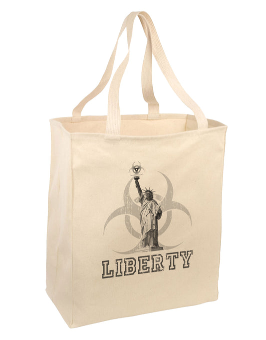 Biohazard Statue of Liberty - Liberty Large Grocery Tote Bag-Grocery Tote-TooLoud-Natural-Large-Davson Sales