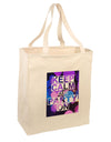 Keep Calm - Party Balloons Large Grocery Tote Bag-Natural-Grocery Tote-TooLoud-Natural-Large-Davson Sales