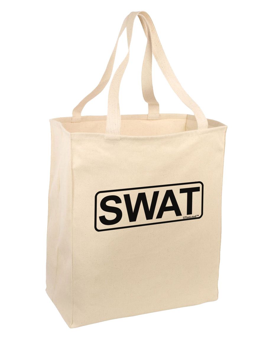 SWAT Team Logo - Text Large Grocery Tote Bag by TooLoud-Grocery Tote-TooLoud-Natural-Large-Davson Sales