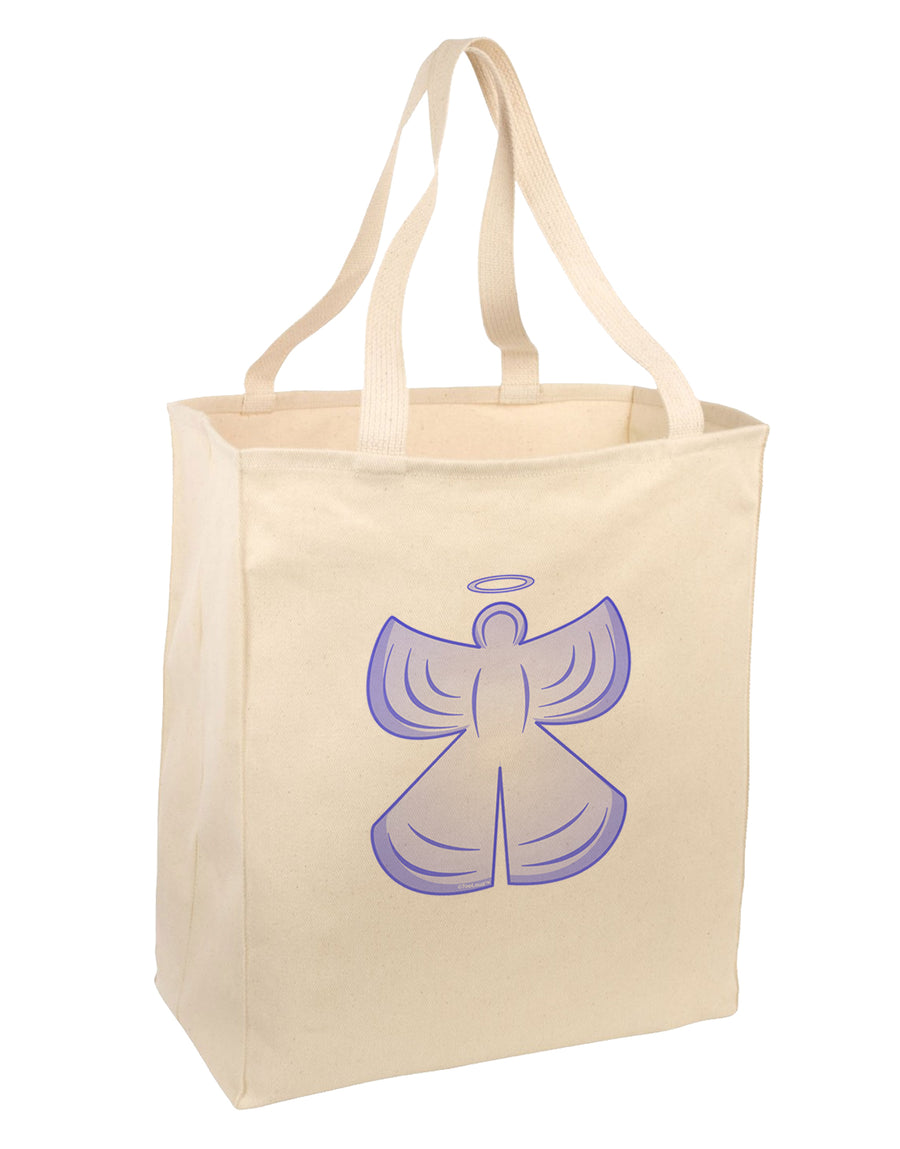 Snow Angel Design - Winter Large Grocery Tote Bag-Grocery Tote-TooLoud-Natural-Large-Davson Sales