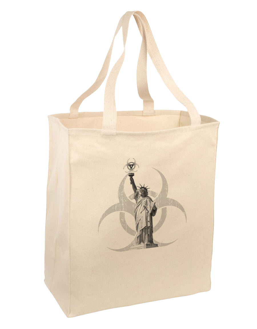 Biohazard Statue of Liberty Large Grocery Tote Bag-Grocery Tote-TooLoud-Natural-Large-Davson Sales