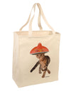 Cat with Pink Sombrero and Sunglasses Large Grocery Tote Bag by TooLoud-Grocery Tote-TooLoud-Natural-Large-Davson Sales