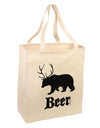 Beer Animal Large Grocery Tote Bag-Grocery Tote-TooLoud-Natural-Large-Davson Sales
