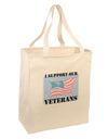 Support Our Veterans Large Grocery Tote Bag-Grocery Tote-TooLoud-Natural-Large-Davson Sales