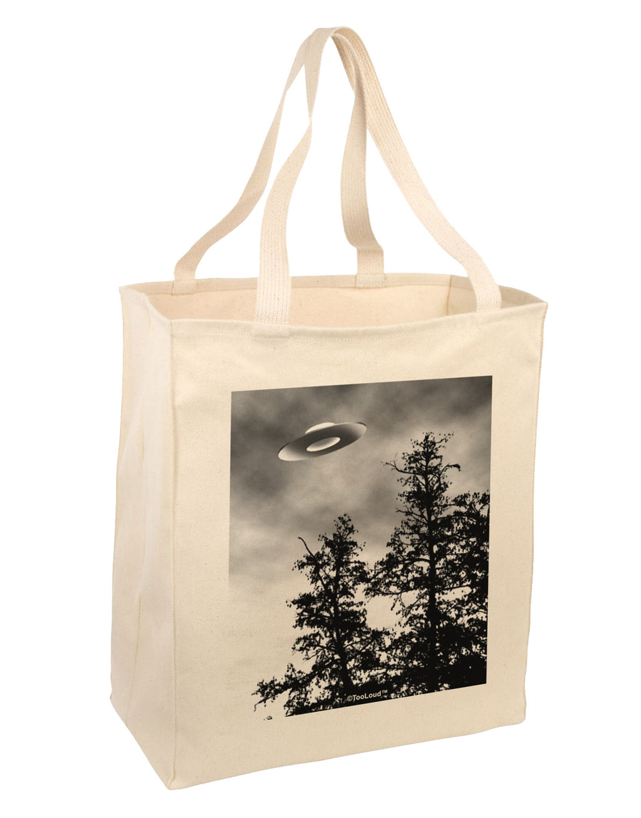 UFO Sighting - Extraterrestrial Large Grocery Tote Bag by TooLoud-Grocery Tote-TooLoud-Natural-Large-Davson Sales