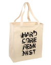 Hardcore Feminist Large Grocery Tote Bag-Grocery Tote-TooLoud-Natural-Large-Davson Sales