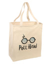 Pott Head Magic Glasses Large Grocery Tote Bag-Grocery Tote-TooLoud-Natural-Large-Davson Sales