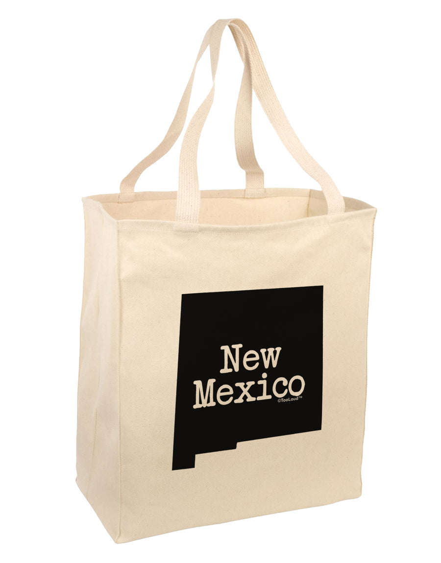 New Mexico - United States Shape Large Grocery Tote Bag by TooLoud-Grocery Tote-TooLoud-Natural-Large-Davson Sales