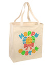 Happy Easter Easter Eggs Large Grocery Tote Bag by TooLoud-Grocery Tote-TooLoud-Natural-Large-Davson Sales