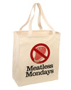 Meatless Mondays Large Grocery Tote Bag by TooLoud-Grocery Tote-TooLoud-Natural-Large-Davson Sales