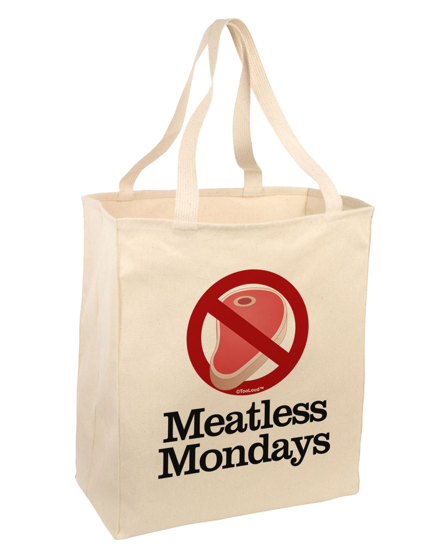 Meatless Mondays Large Grocery Tote Bag by TooLoud-Grocery Tote-TooLoud-Natural-Large-Davson Sales