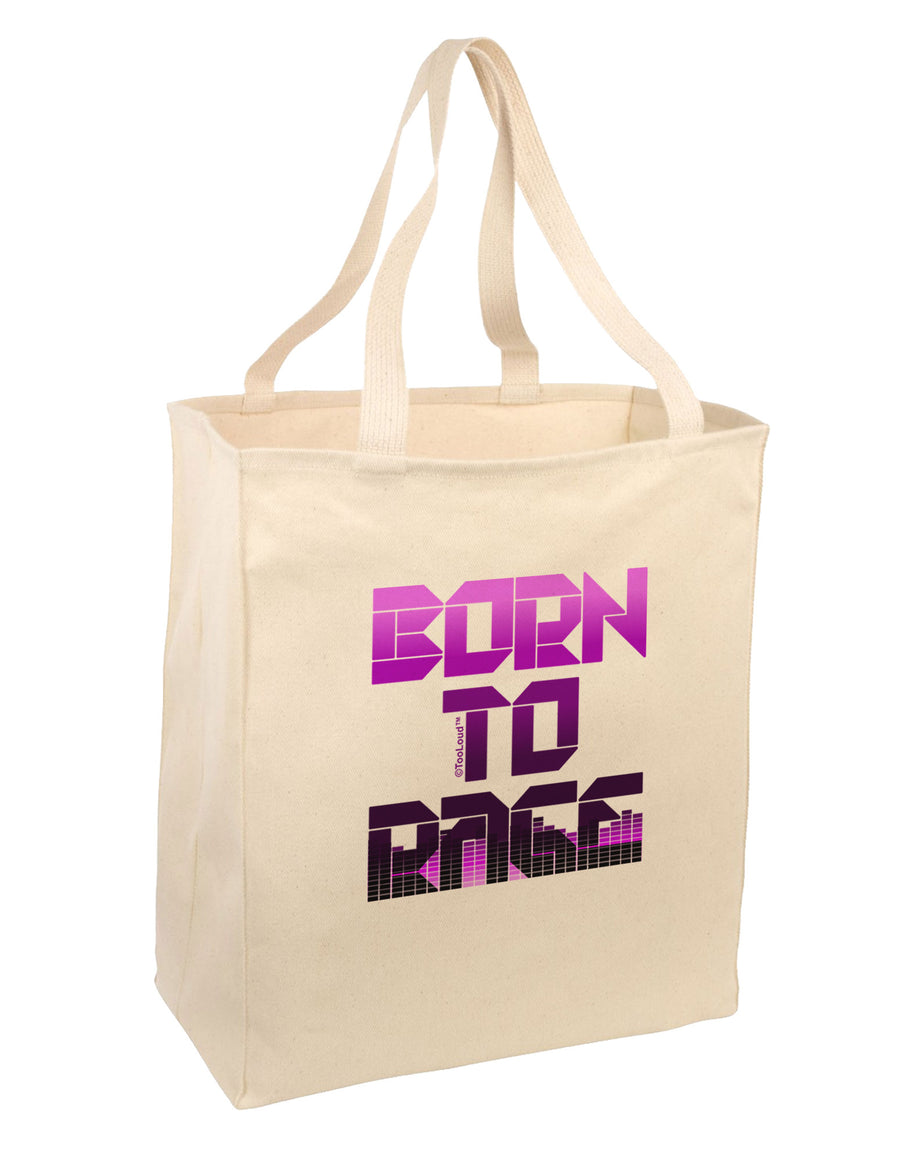 Born To Rage Purple Large Grocery Tote Bag-Grocery Tote-TooLoud-Natural-Large-Davson Sales