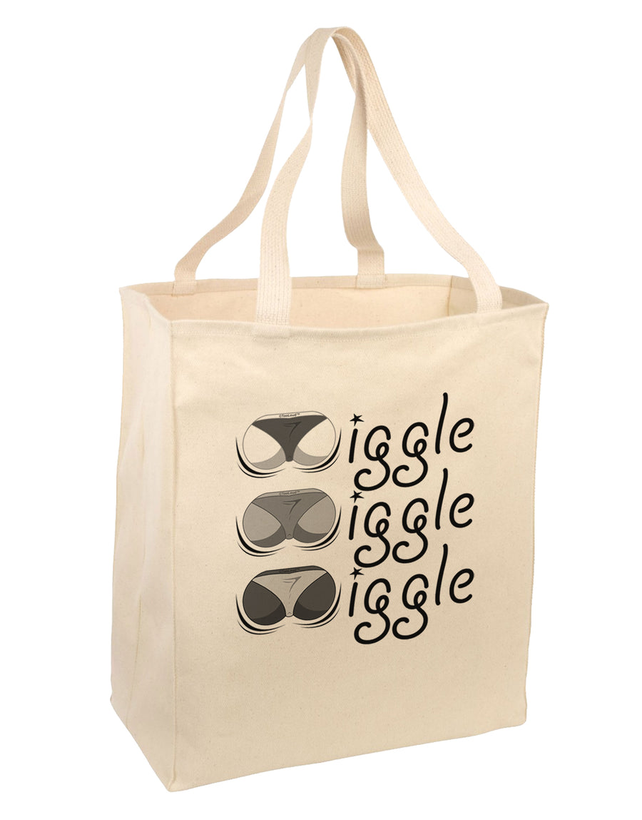 Wiggle Wiggle Wiggle - Twerk Large Grocery Tote Bag-Grocery Tote-TooLoud-Natural-Large-Davson Sales