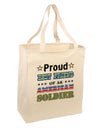 Proud Best Friend of an American Soldier Large Grocery Tote Bag-Grocery Tote-TooLoud-Natural-Large-Davson Sales