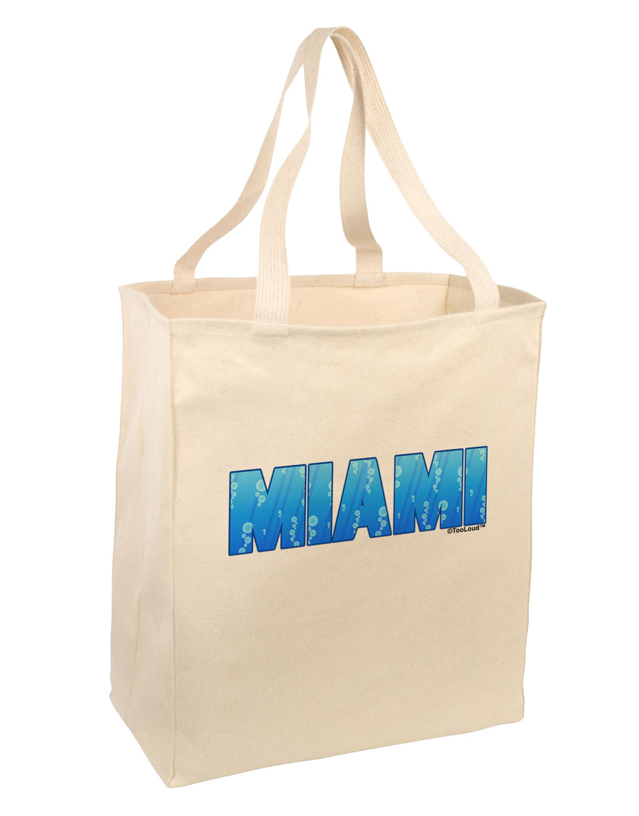 Miami Ocean Bubbles Large Grocery Tote Bag by TooLoud-Grocery Tote-TooLoud-Natural-Large-Davson Sales