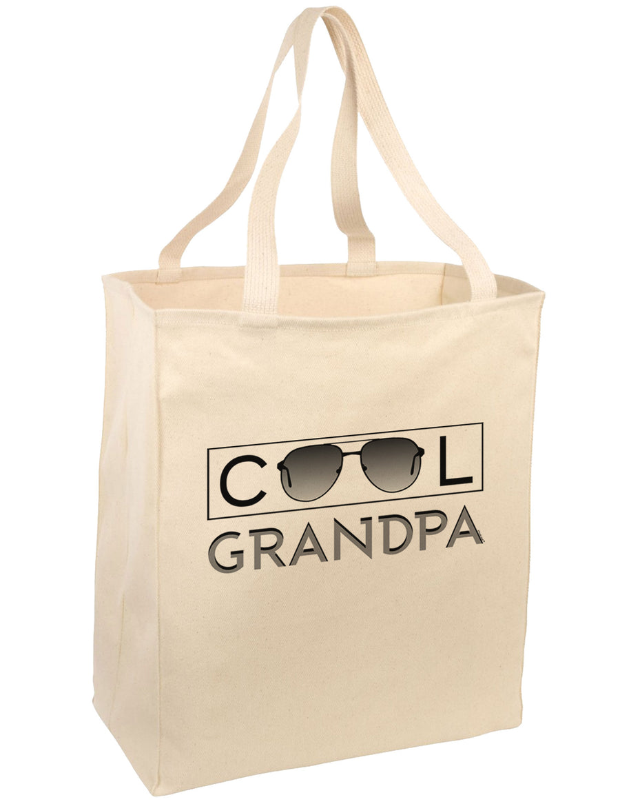 Cool Grandpa Large Grocery Tote Bag-Grocery Tote-TooLoud-Natural-Large-Davson Sales