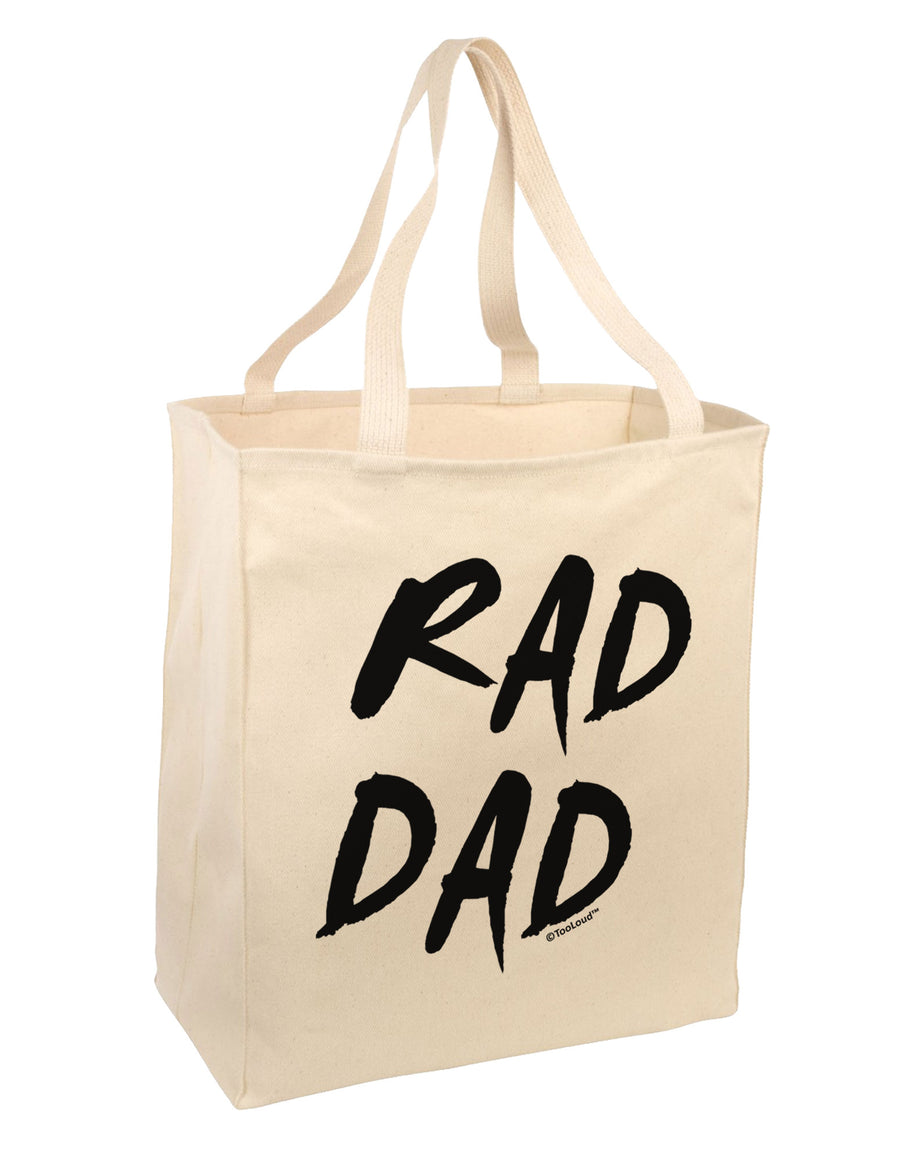 Rad Dad Design Large Grocery Tote Bag-Grocery Tote-TooLoud-Natural-Large-Davson Sales