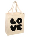 LOVE Text Large Grocery Tote Bag by TooLoud-Grocery Tote-TooLoud-Natural-Large-Davson Sales