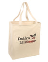 Daddys Lil Monster Large Grocery Tote Bag-Grocery Tote-TooLoud-Natural-Large-Davson Sales