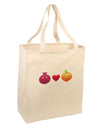 Pomegranate Heart Peach Large Grocery Tote Bag-Grocery Tote-TooLoud-Natural-Large-Davson Sales