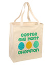 Easter Egg Hunt Champion - Blue and Green Large Grocery Tote Bag by TooLoud-Grocery Tote-TooLoud-Natural-Large-Davson Sales