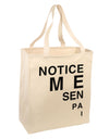 Notice Me Senpai Triangle Text Large Grocery Tote Bag-Grocery Tote-TooLoud-Natural-Large-Davson Sales