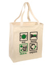 Eat Sleep Drink Green Beer Repeat Large Grocery Tote Bag-Grocery Tote-TooLoud-Natural-Large-Davson Sales