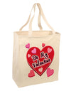 Be My Valentine Romantic Hearts Large Grocery Tote Bag-Grocery Tote-TooLoud-Natural-Large-Davson Sales