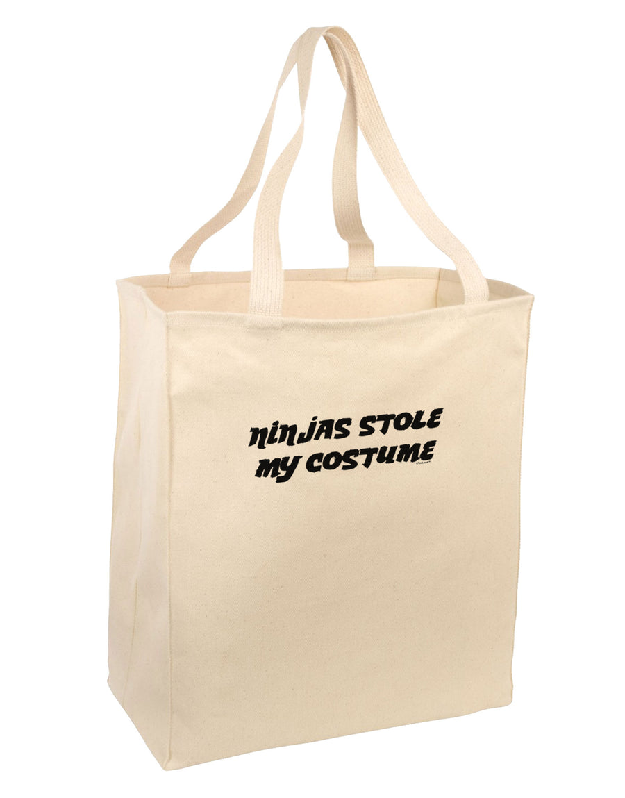 Ninjas Stole My Costume - Halloween Large Grocery Tote Bag-Grocery Tote-TooLoud-Natural-Large-Davson Sales