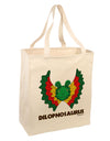 Dilophosaurus Design - Color - Text Large Grocery Tote Bag by TooLoud-Grocery Tote-TooLoud-Natural-Large-Davson Sales