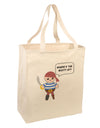 Where's the Booty At - Petey the Pirate Large Grocery Tote Bag-Grocery Tote-TooLoud-Natural-Large-Davson Sales