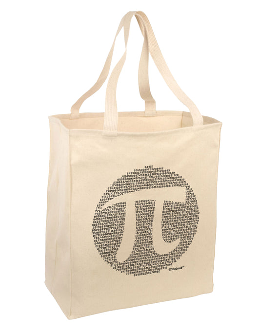 Pi Day Design - Pi Circle Cutout Large Grocery Tote Bag by TooLoud-Grocery Tote-TooLoud-Natural-Large-Davson Sales