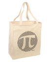 Pi Day Design - Pi Circle Cutout Large Grocery Tote Bag by TooLoud-Grocery Tote-TooLoud-Natural-Large-Davson Sales