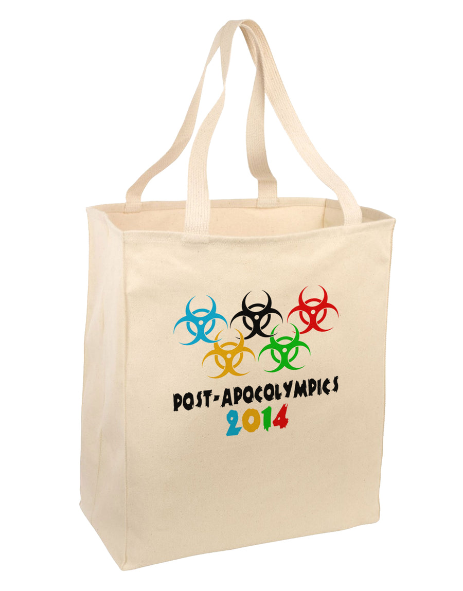 Post-Apocolympics 2014 - Zombie Large Grocery Tote Bag-Grocery Tote-TooLoud-Natural-Large-Davson Sales