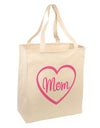 Mom Heart Design - Pink Large Grocery Tote Bag by TooLoud-Grocery Tote-TooLoud-Natural-Large-Davson Sales