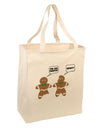 Funny Gingerbread Conversation Christmas Large Grocery Tote Bag-Grocery Tote-TooLoud-Natural-Large-Davson Sales