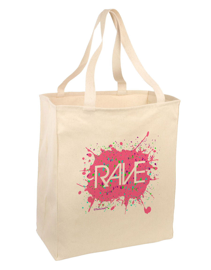 Rave Splatter Pink Large Grocery Tote Bag-Grocery Tote-TooLoud-Natural-Large-Davson Sales