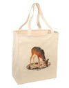 Little Buck Cutout Large Grocery Tote Bag-Natural-Grocery Tote-TooLoud-Natural-Large-Davson Sales