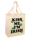 Kiss Me I'm Irish - Green Kisses Large Grocery Tote Bag by TooLoud-Grocery Tote-TooLoud-Natural-Large-Davson Sales