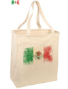 Distressed Mexican Flag Large Grocery Tote Bag-Grocery Tote-TooLoud-Natural-Large-Davson Sales