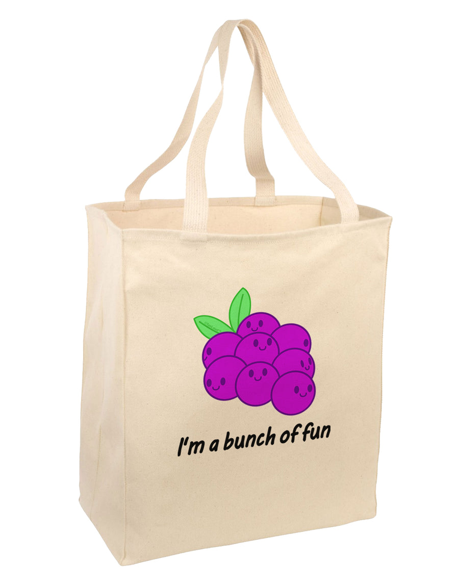 Grapes - I'm a Bunch of Fun Large Grocery Tote Bag-Grocery Tote-TooLoud-Natural-Large-Davson Sales