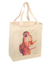 Monkey in Tree Watercolor Large Grocery Tote Bag-Grocery Tote-TooLoud-Natural-Large-Davson Sales