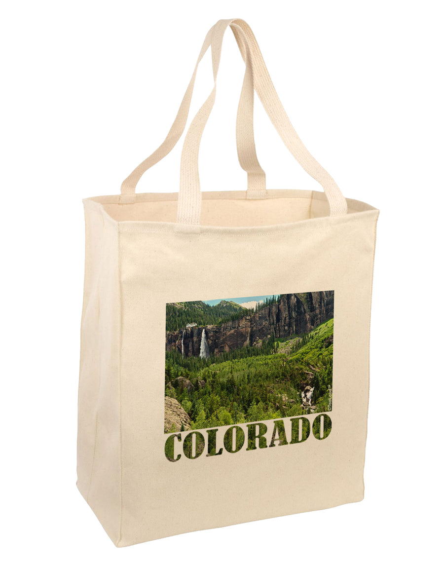 Beautiful Cliffs Colorado Large Grocery Tote Bag by TooLoud-Grocery Tote-TooLoud-Natural-Large-Davson Sales