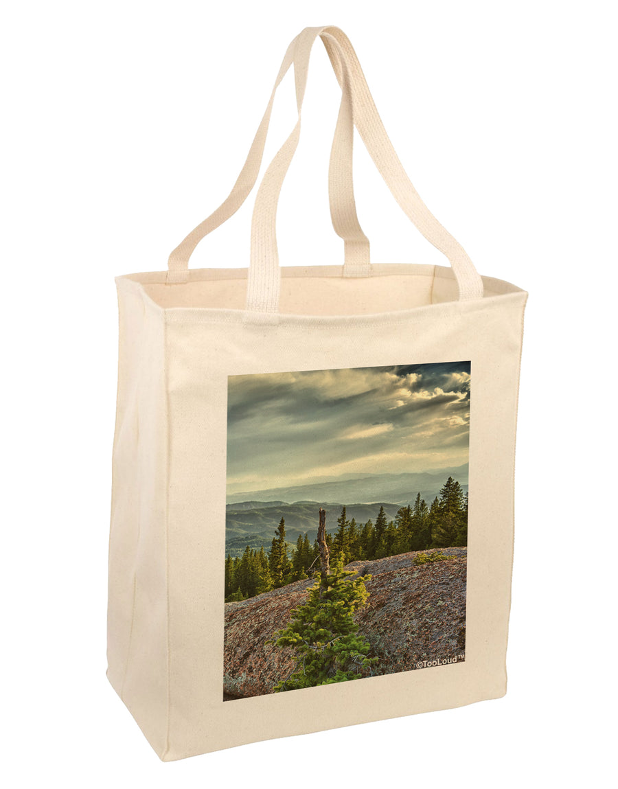 Nature Photography - Pine Kingdom Large Grocery Tote Bag by TooLoud-TooLoud-Natural-Davson Sales
