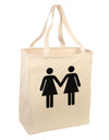 Lesbian Women Holding Hands LGBT Large Grocery Tote Bag-Grocery Tote-TooLoud-Natural-Large-Davson Sales